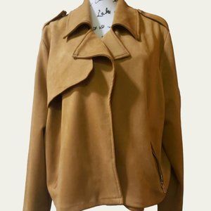 Nordstrom Rack Faux Suede Open Bomber, XL